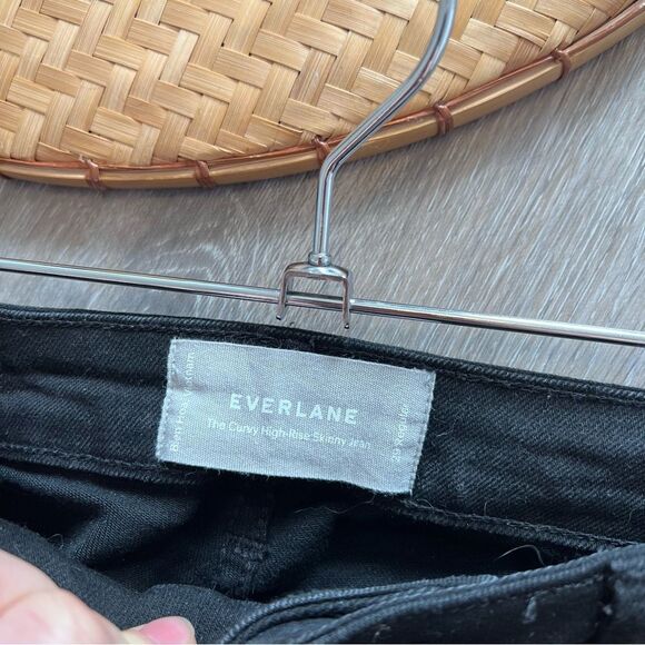 Everlane curvy high Rise skinny jean in black womens size 29 - Picture 7 of 7